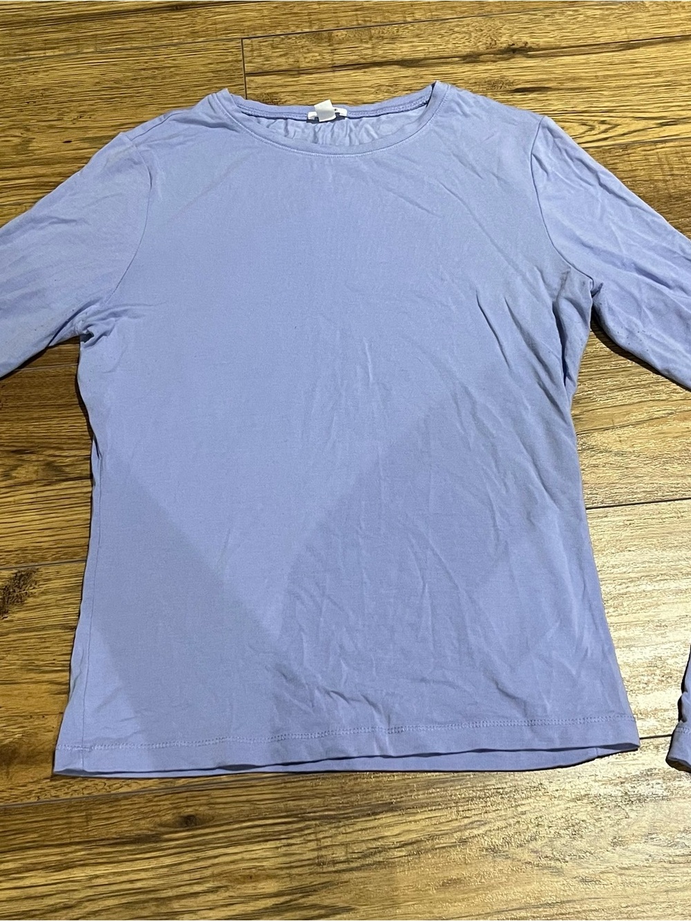 Garage Light Lavender Long Sleeve Crewneck Top - Women